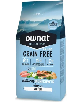 Ownat Prime Grain Free Kitten – Pienso Sin Cereales para Gatitos con Pollo y Pavo
