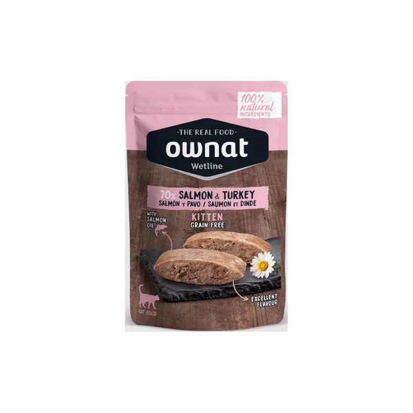 Ownat Salmon & Turkey kitten pouch