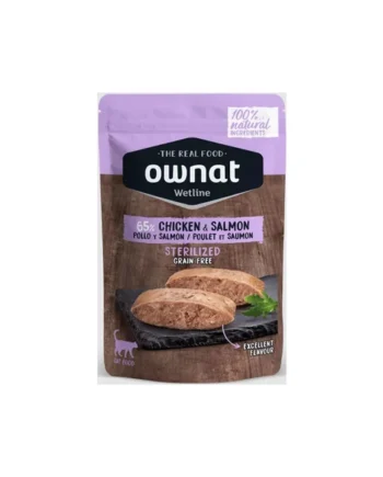 Ownat Sterilized Chicken & Salmon cat pouch
