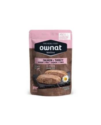 Ownat Wetline Kitten Salmon and Turkey para Gatos