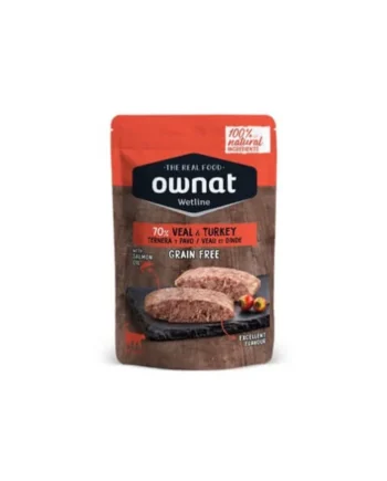 Ownat Wetline Veal and Turkey para Gatos