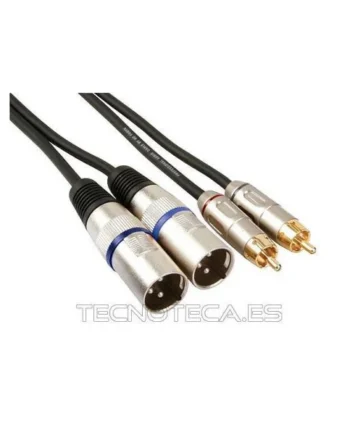 PAC150. Cable 2RCA macho a 2 CANON XLR 1m