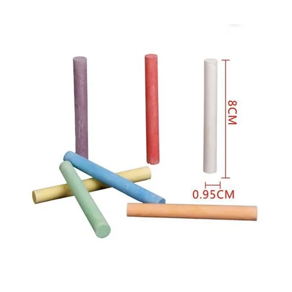 Pack 24 tizas para pizarra 8 cm Multicolor