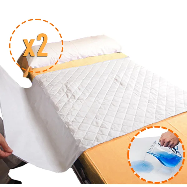 PACK 2 Empapadores Absorbentes Eco Lavables Cama 90cm 3,15 Litros/m2