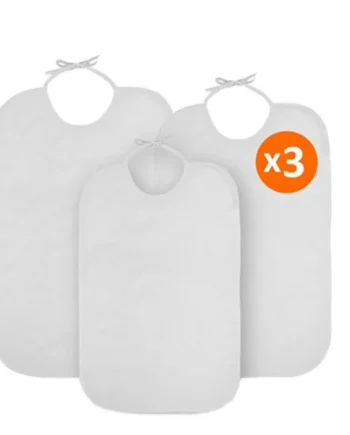 Pack 3 Babero Impermeable - Reutilizable para Adultos Mayores