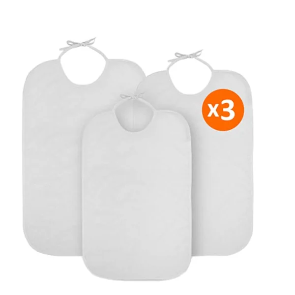 Pack 3 Babero Impermeable - Reutilizable para Adultos Mayores