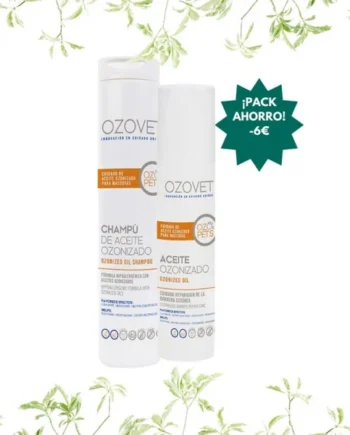 Pack Ahorro Champú 250ml y Aceite Ozonizado 100ml Ozovet Ozopets