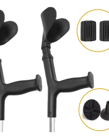 Pack Completo Muletas Ortopédicas + Almohadillas + Conteras Anchas