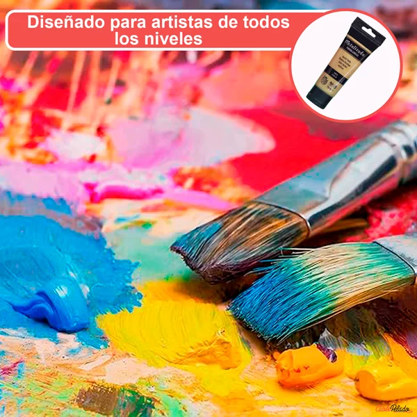 Pack Pinturas Acrílicas Metalizada De 6 Colores Para Lienzos Y Manualidades 75 Ml Multicolor