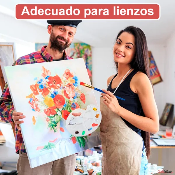 Pack Pinturas Acrílicas Metalizada De 6 Colores Para Lienzos Y Manualidades 75 Ml Multicolor