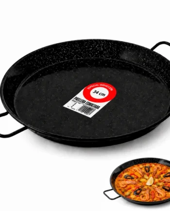Paellera Esmaltada Esp. Inducción 34 cm Negro