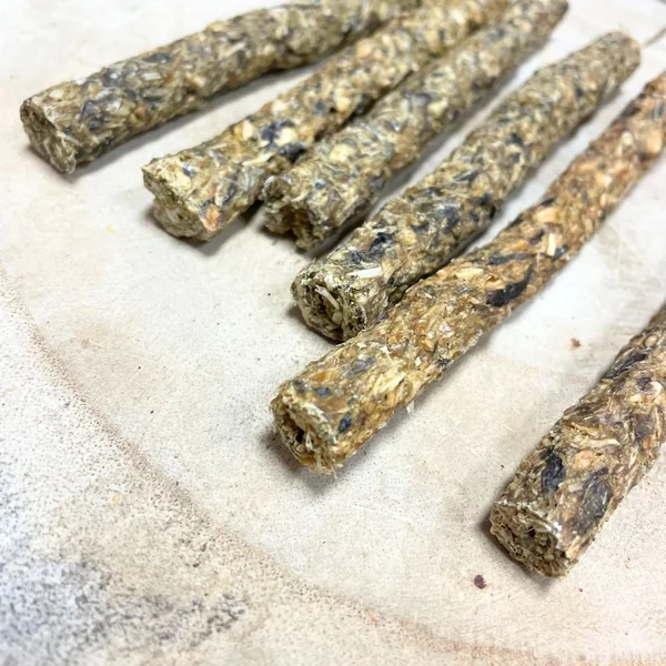 Palito de bacalao con pera