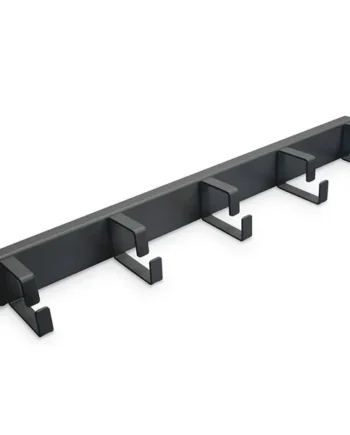 Panel guiacables armario rack 19 de 1U con 5 anillas Negro