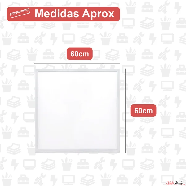 Panel LED Empotrar 60 x 60 cm Luz Blanca 6000k Blanco 40W