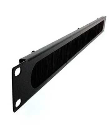 Panel pasacables armario rack 19 de 1U con cepillo central Negro