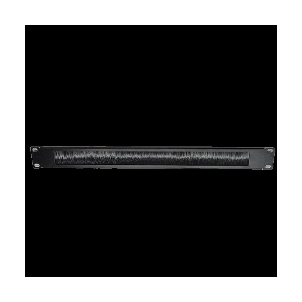 Panel pasacables armario rack 19 de 1U con cepillo central Negro