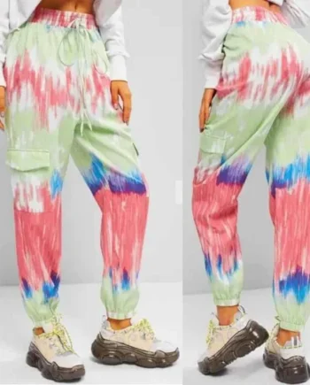 Pantalón Tie Dye de cintura alta