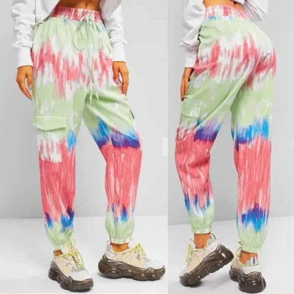 Pantalón Tie Dye de cintura alta