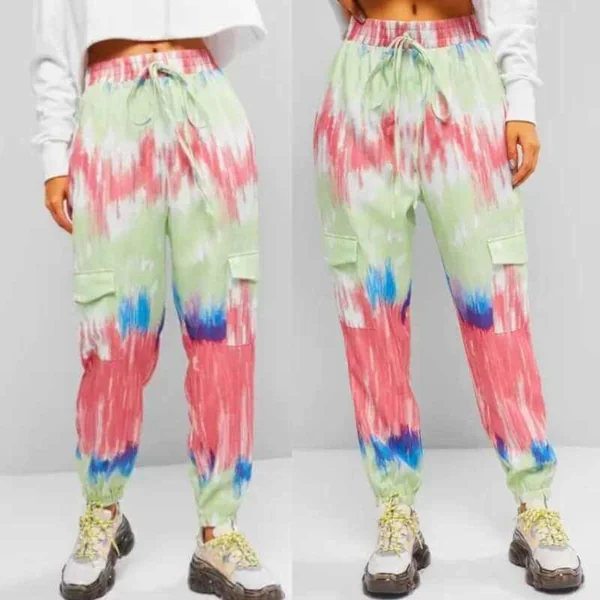 Pantalón Tie Dye de cintura alta