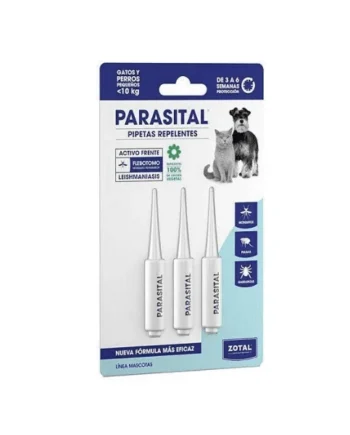PARASITAL pipetas gatos perros pequeños 3x1,25ml