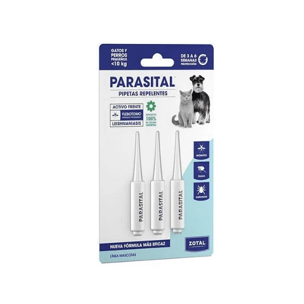 PARASITAL pipetas gatos perros pequeños 3x1,25ml