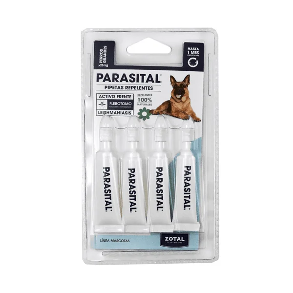 PARASITAL pipetas perros grandes repelentes 4x5ml