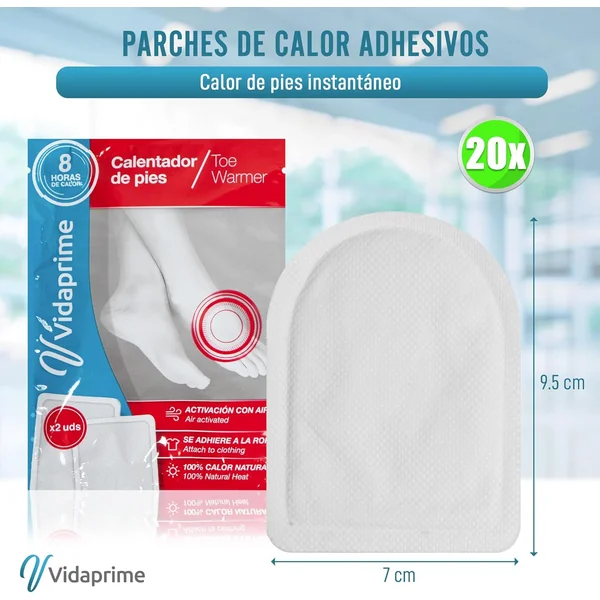 Parches Calor Pies Térmicos Instantáneos | Pack x20 Uds