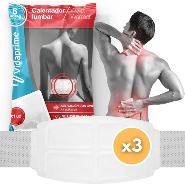 Parches de Calor Lumbar Espalda y Hombros | Pack x3 Uds