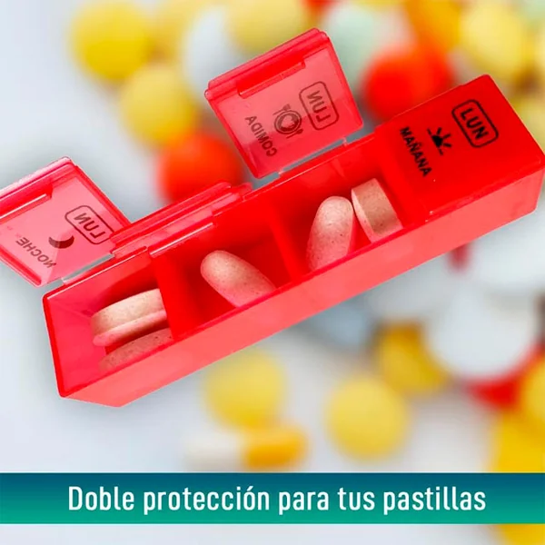 Pastillero Semanal 4 Tomas con Estuche Protector