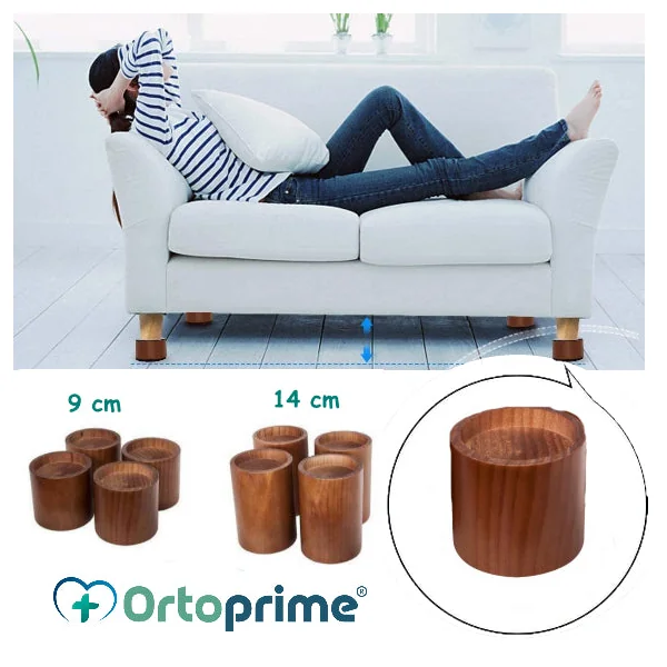 Patas Elevadoras de Madera Para Camas Mesas y Sillones