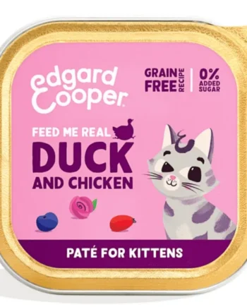 Paté Pato Pollo kitten sin cereales Edgard Cooper 16x85 g