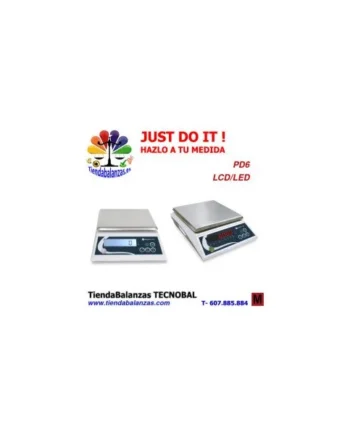 PD LED/LCD 6Kg 1g 176x176mm Balanza semi industrial Baxtran
