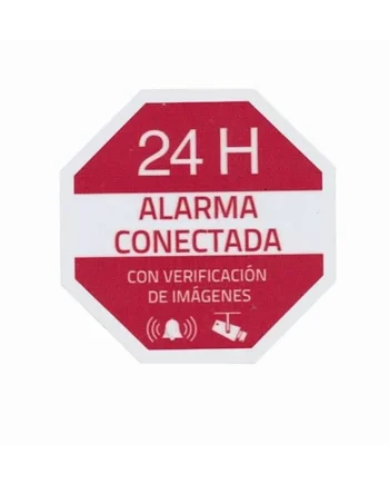 Pegatina plastico alarma interior-exterior Rojo