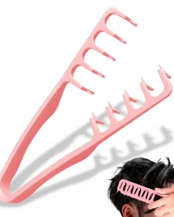 Peine Voluminizador de Dientes Anchos para Cabello Rosa