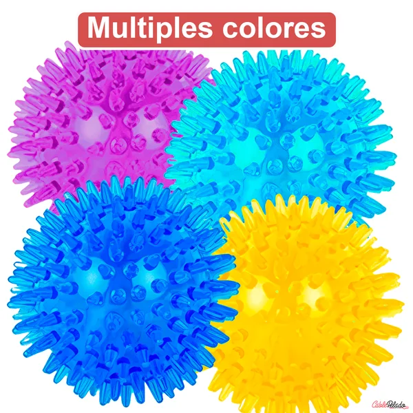 Pelota para Perros Erizo Con Sonido 6 cm Azul