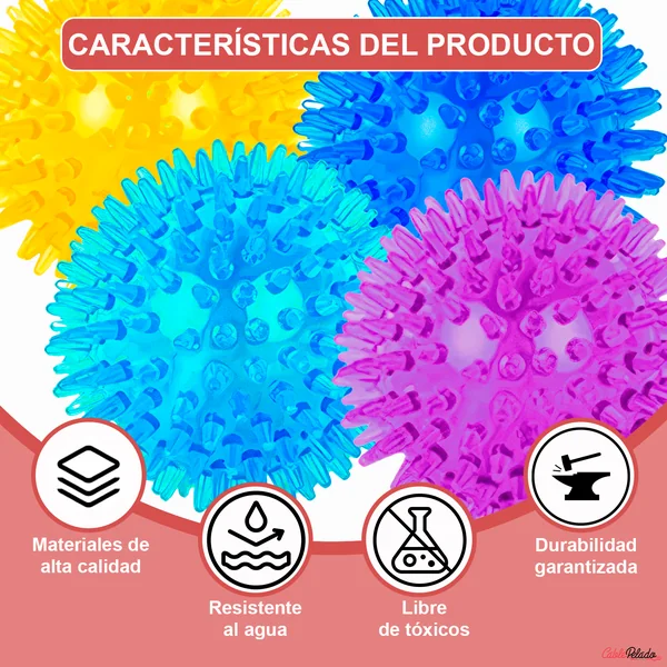 Pelota para Perros Erizo Con Sonido 6 cm Morado