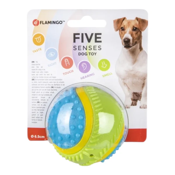 Pelota Sensorial Five Senses Flamingo para Perros — Estimulación Total