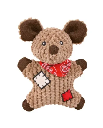Peluche Ratón Tejido con Parches para Perros