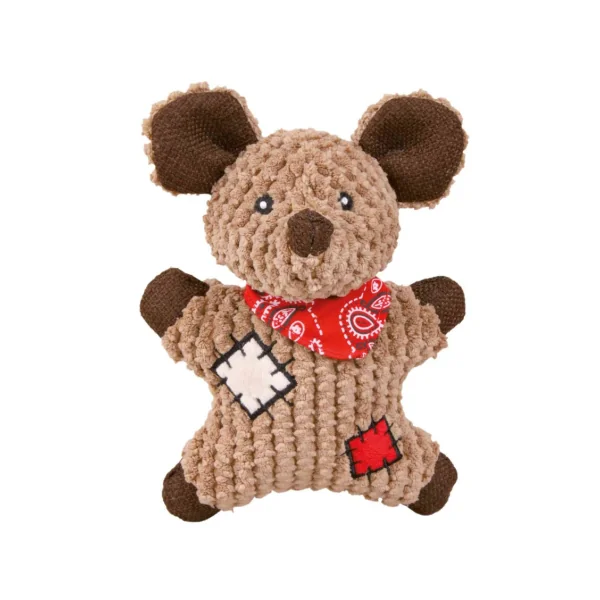 Peluche Ratón Tejido con Parches para Perros