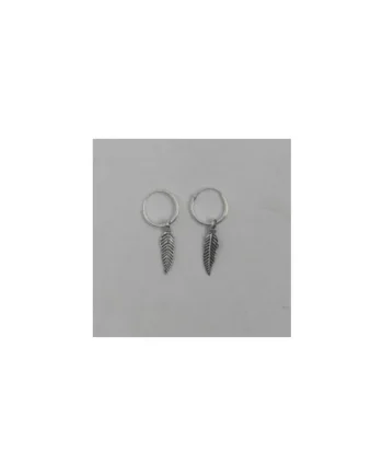 Pendientes Pluma de plata