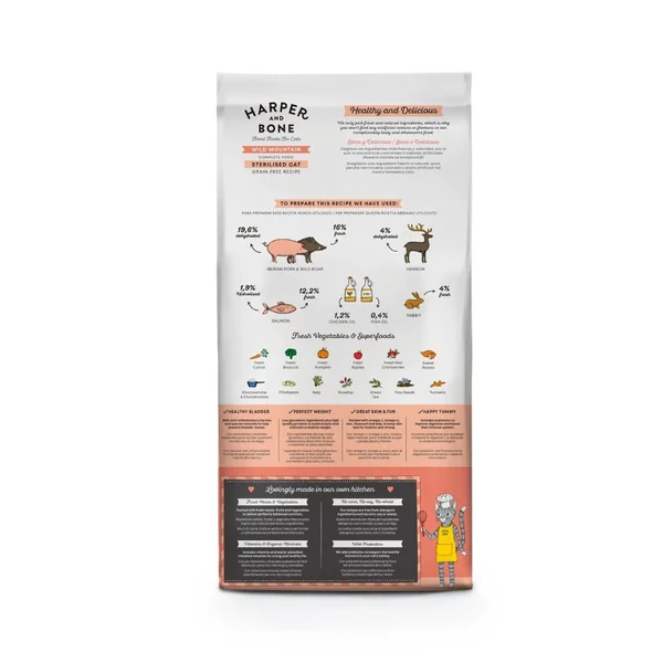 Pienso Gato Wild Mountain Harper and Bone Grain Free
