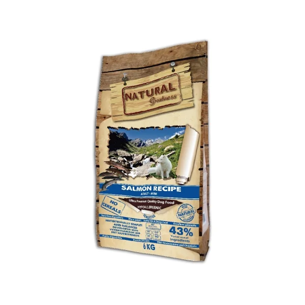 Pienso Natural Greatness Receta Salmón Sensitive Mini