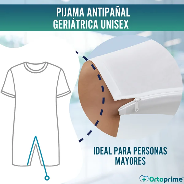 Pijama Antipañal con Cremallera | Manga Corta