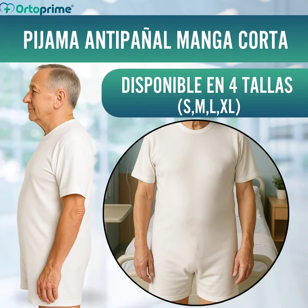 Pijama Antipañal con Cremallera | Manga Corta