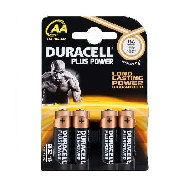 Pila duracell MN1500 LR6-AA 1.5 v pack 4 pilas