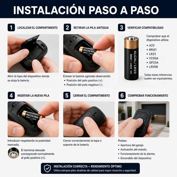 Pila duracell MN21 LR23 12 v pack 2 pilas