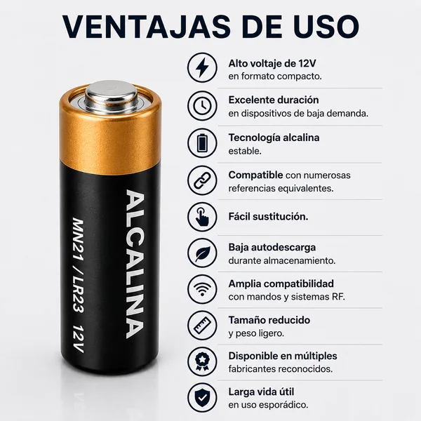 Pila duracell MN21 LR23 12 v pack 2 pilas