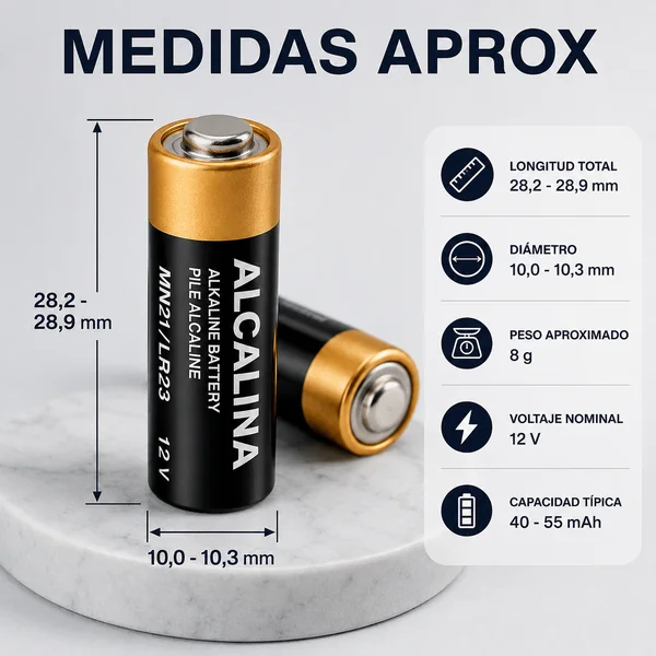Pila duracell MN21 LR23 12 v pack 2 pilas