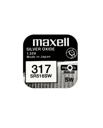 Pila maxell de boton oxido plata 317 SR516SW