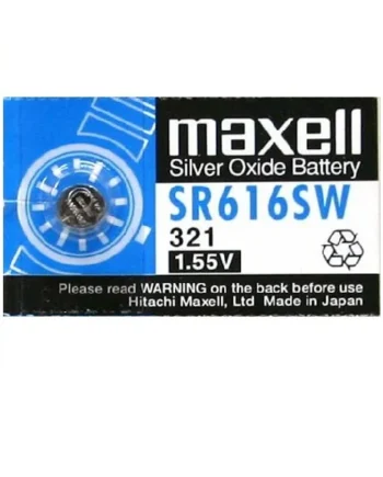 Pila maxell de boton oxido plata 321 SR616SW